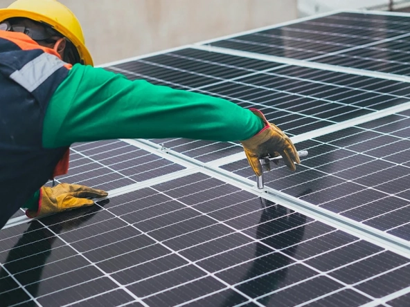 Solar panels installed on a modern Philippine residential home